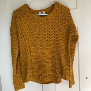 Old Navy mustard honeycomb sweater